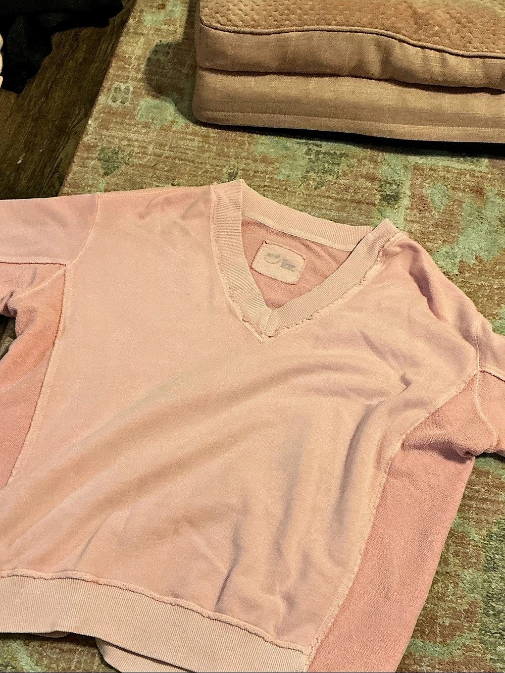 Aerie Pink Short Sleeve Sweatshirt